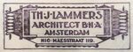 Het logo van Lammers, te vinden op zijn bouwtekeningen.
              <br/>
              Het Nieuwe Instituut, jaren 20